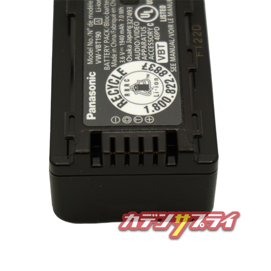 Panasonic VW-VBT190 バッテリーパック Panasonic（パナソニック） 【当店1年保証】Panasonic VW-VBT190-K