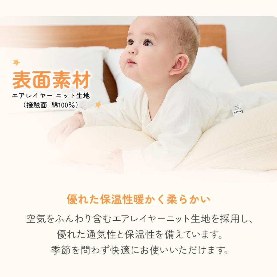 GUMODE ベビー抱き枕 新生児から使える 向き癖防止 赤ちゃん枕 頭の形 絶壁予防枕 寝返り防止 5方向高さ調整丸洗いOK 0〜24ヶ月 モロー反射 出産祝いギフト 爆買の画像