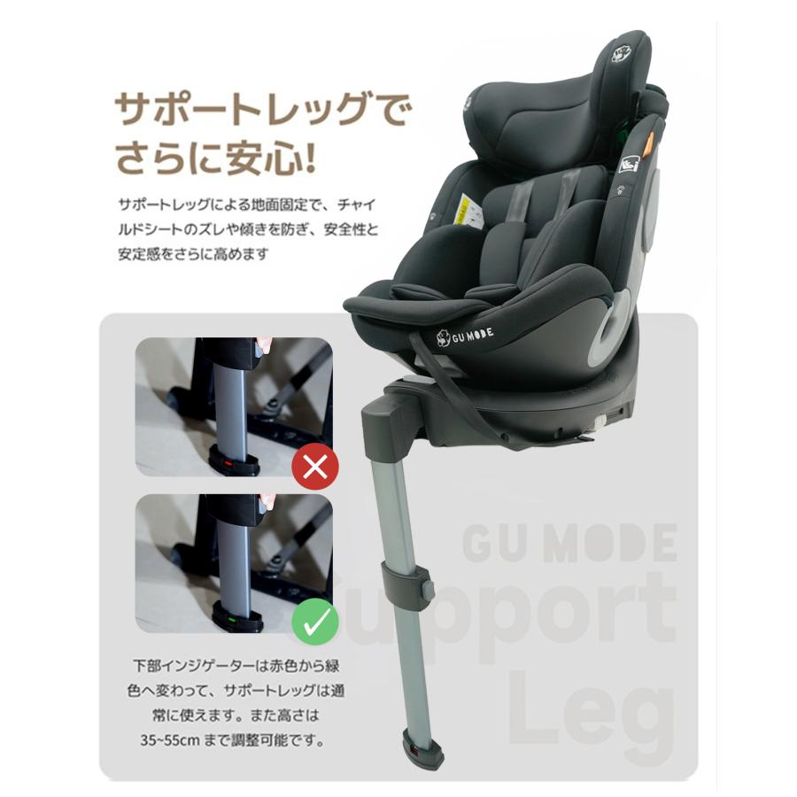 GUMODE チャイルドシート 新安全基準R129 ISOFIX 新生児〜12歳頃（身長