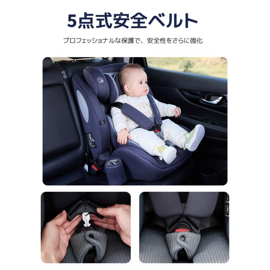 GU MODE チャイルドシート ジュニアシート R129適合 15ヶ月~12歳 保温