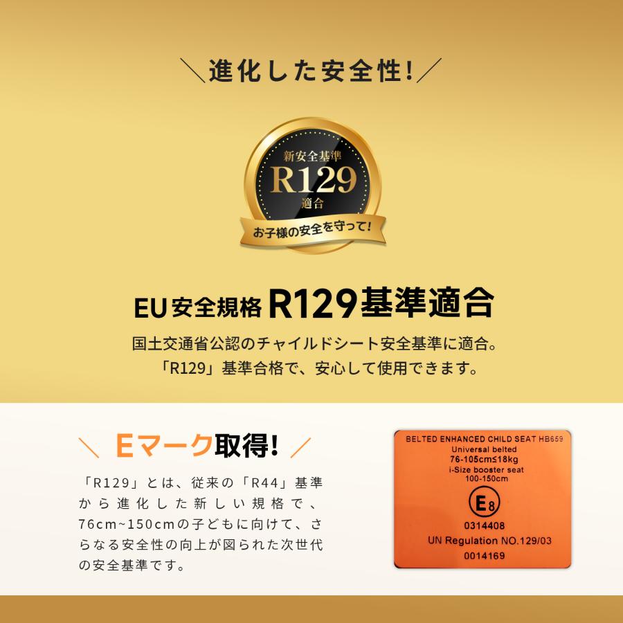 GU MODE チャイルドシート ジュニアシート R129適合 15ヶ月~12歳 保温