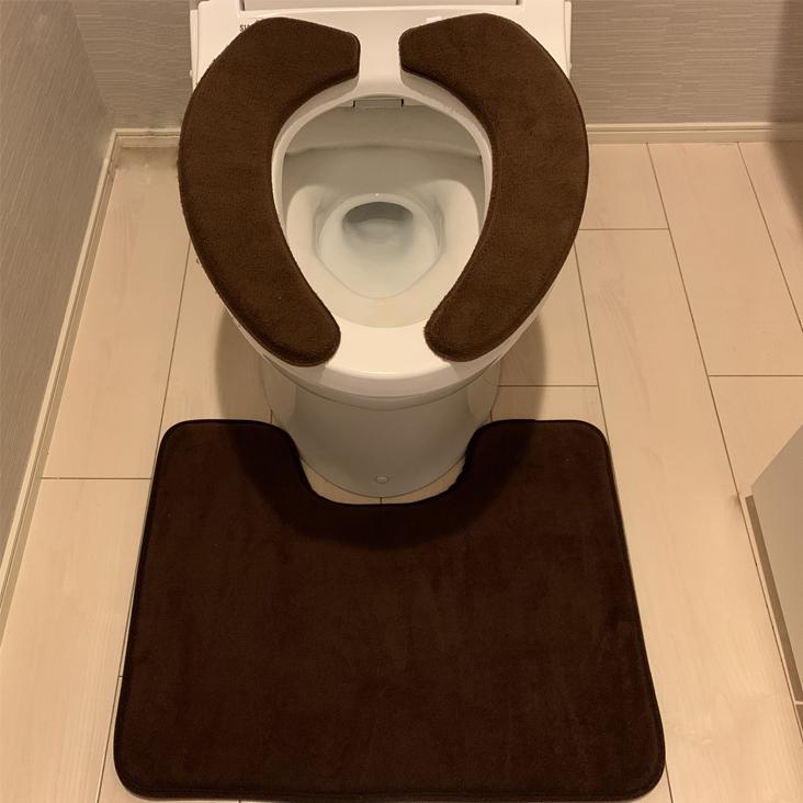 便座シート トイレマット 2点セット 厚手 極ふわ 滑り止め付き 抗菌 防臭吸着 洗浄暖房型 O型 U型 ウォシュレット 水洗い|カデン|14