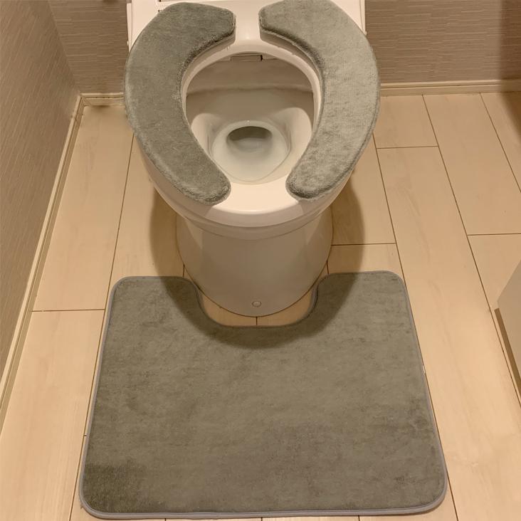 便座シート トイレマット 2点セット 厚手 極ふわ 滑り止め付き 抗菌 防臭吸着 洗浄暖房型 O型 U型 ウォシュレット 水洗い|カデン|08