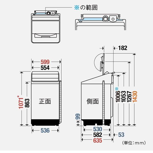 Panasonic（パナソニック） 全自動洗濯機 NA-FA10K5-W(ホワイト