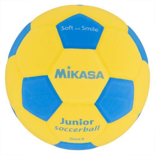 最大80％オフ！ スマイルサッカー 3号 サッカーボール ジュニア ミカサ(MIKASA) 約150g SF・・・ 貼りボール イエロー/ブルー その他