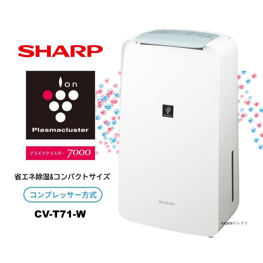 プラズマクラスター 即納します シャープ CV-T71-W コンプレッサー方式