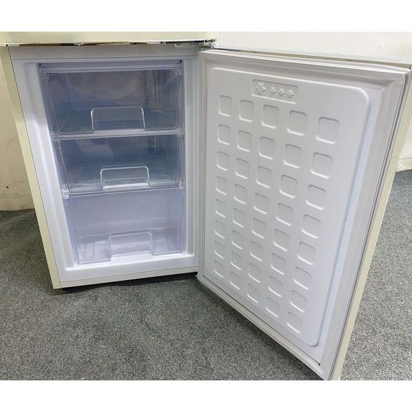 高年式 2024年製 レトロ調 2ドア冷凍冷蔵庫 130L メッキハンドル PRR