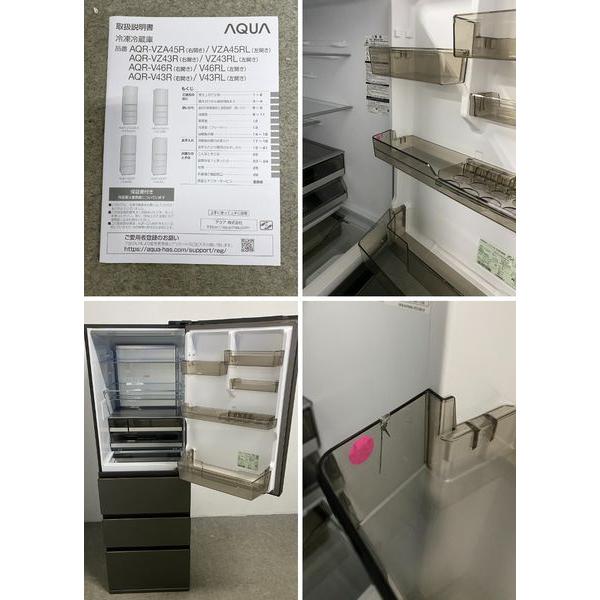 高年式 2024年製 AQUA/アクア 4ドア冷蔵冷凍庫 452L 右開き DELIE+ AQR-VZA45R(K) マットクリアブラック 中古家電 店頭引取歓迎 uR10185 高年式 2024年製 AQUA/アクア 4ドア冷蔵冷凍庫 452L 右開き DELIE+ AQR