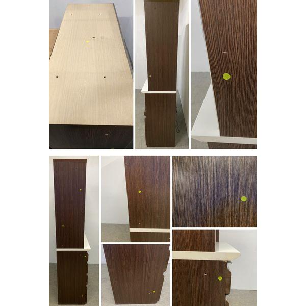 シギヤマ家具 キッチンボード 幅100 ソフトクローズ ブラウン 木目