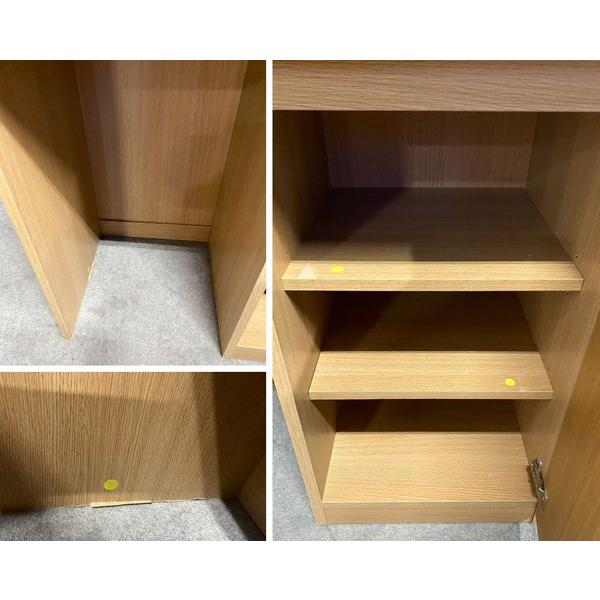 MUJI/無印良品 木製カップボード 幅88 オーク材 天然木 ワゴン