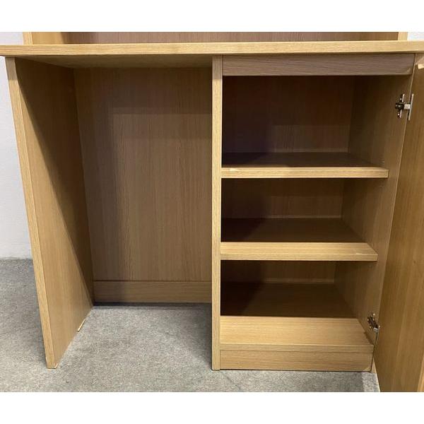 MUJI/無印良品 木製カップボード 幅88 オーク材 天然木 ワゴン