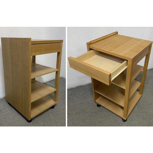 無印良品 キッチンボード カップボード 食器棚 レンジ台 天然木 MUJI/無印良品 木製カップボード 幅88 オーク材 天然木 ワゴン