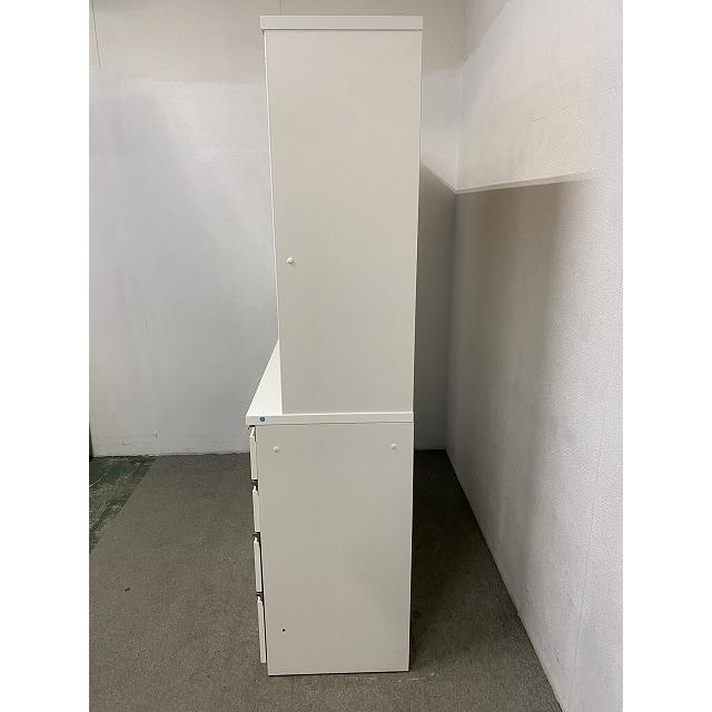 ニトリ キッチンボード ジョイン 幅140 ソフトクローズ モイス 食器棚 レンジ台 ホワイト 中古家具 店頭引取歓迎 R10501 ニトリ キッチンボード ジョイン 幅140 ソフトクローズ モイス 食器棚