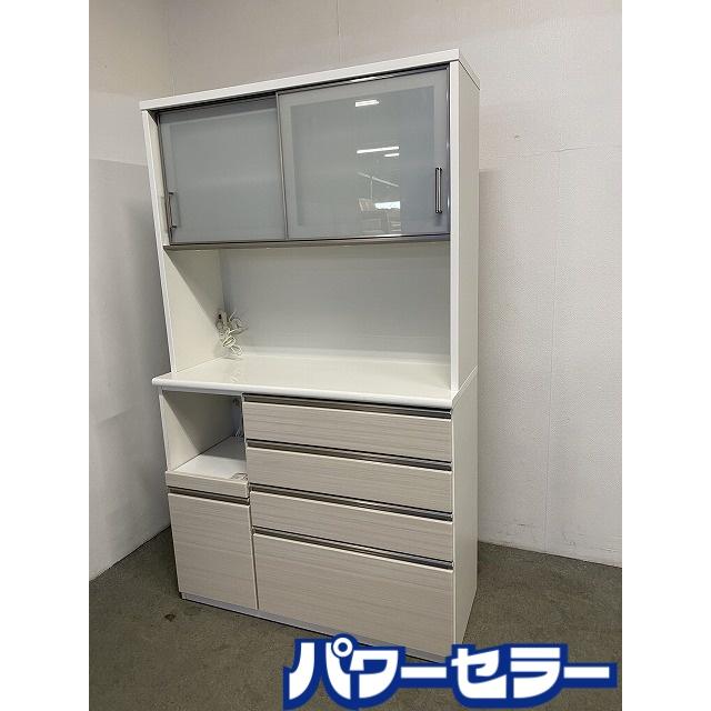 ニトリ キッチンボード ポスティア 幅120 モイス ハイグロスホワイト 