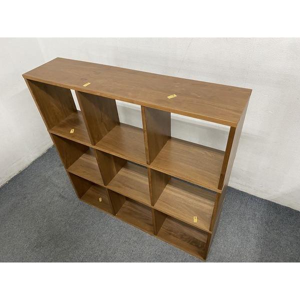 無印良品/MUJI スタッキングシェルフ ウォールナット材 3段×3列 幅122 