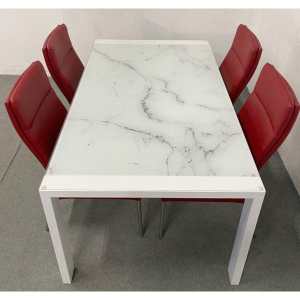 ニトリ 大理石柄ダイニングテーブル 幅150 チェア4脚セット 強化