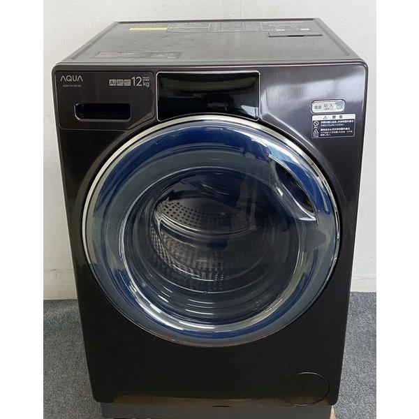 23年製ドラム式洗濯乾燥機 シルキーブラック AQW-DX12N-K AQUA AQW-DX12P(LK) ドラム式洗濯乾燥機 まっ直ぐドラム2.0 12kg