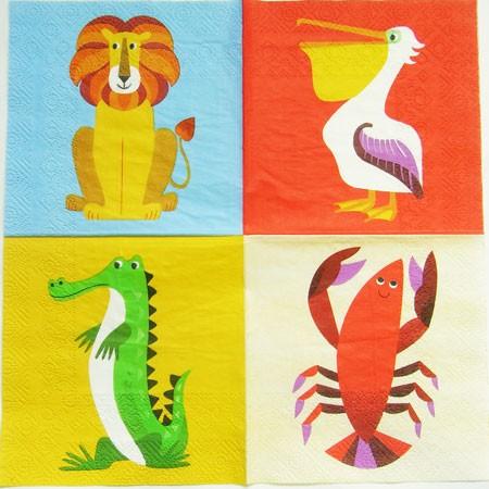 ペーパーナプキン メール便ok カラフルキャラクター カクテルサイズ 2枚入り Dotcomgiftshop ペーパーナフキン 紙ナプキン デコパージュ Kaderia 通販 Yahoo ショッピング