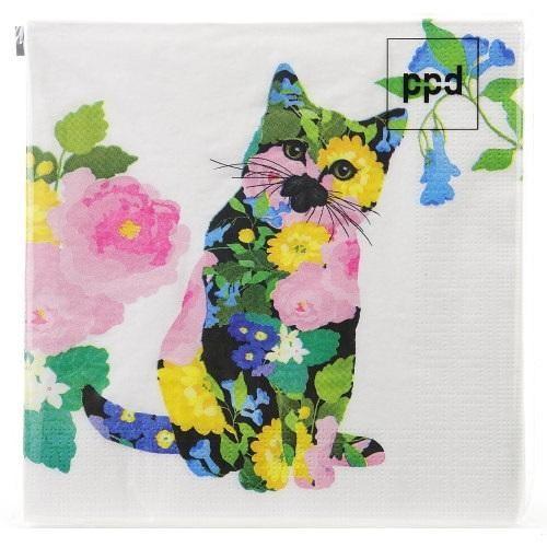 5枚 ペーパーナプキン 花柄猫シルエットランチサイズ Ppd ドイツ製 キャット 猫柄 ネコ ねこ 327l10 732 227 Kaderia 通販 Yahoo ショッピング