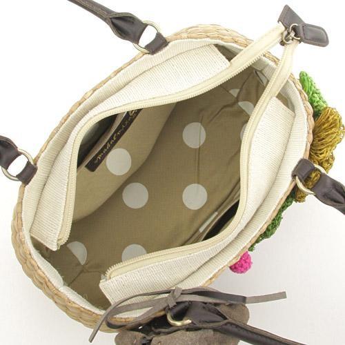 送料無料 限定かごバッグ ピーナッツフラワーかごバッグ・カゴバッグ