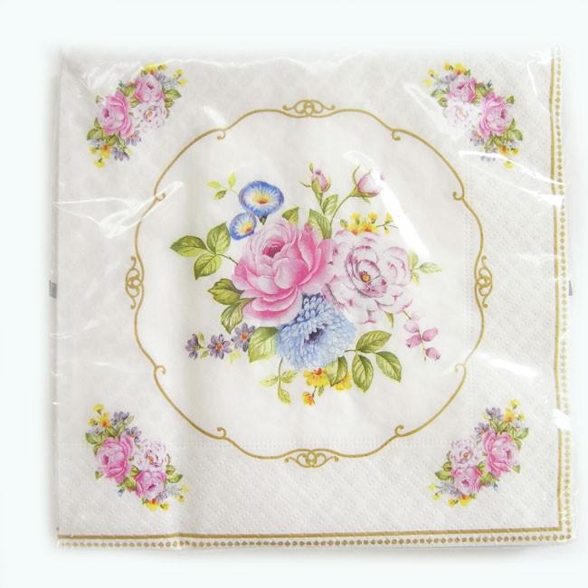 ペーパーナプキン ブーケ ホワイトbouquet White Nuova ヌオヴァ 花束ペーパーナフキン 紙ナプキン デコパージュ R0414 Whit Kaderia Yahoo店 通販 Yahoo ショッピング