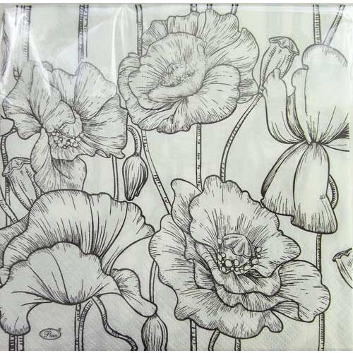 ペーパーナプキン メール便ok アネモネ 白黒 赤 Paw 2枚入りペーパーナフキン 紙ナプキン デコパージ Sdl 2 Kaderia Yahoo店 通販 Yahoo ショッピング