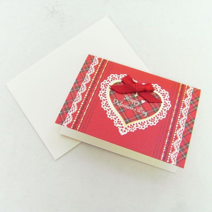 バレンタインミニカード レッドハート チェック Leaf Work Company メッセジカード Vt 005 Kaderia 通販 Yahoo ショッピング