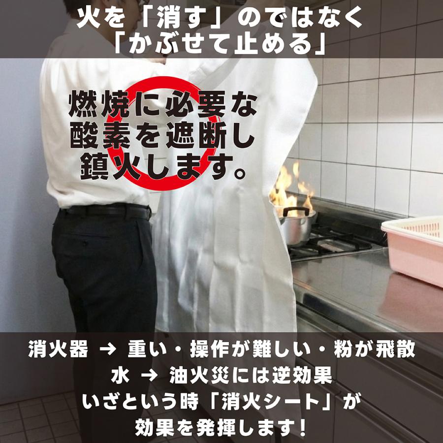 角利産業 消火器 家庭用 消火シート 1m×1m 初期消火 火事 火災