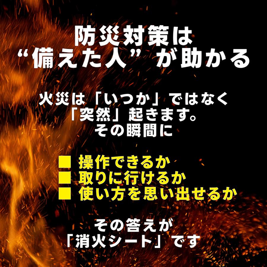 角利産業 消火器 家庭用 消火シート 1m×1m 初期消火 火事 火災