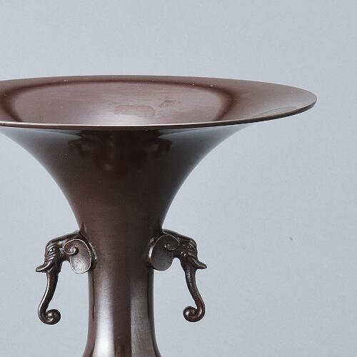 風陽・象耳(志貴野塗) 花器 花瓶 銅器 フラワーベース 風陽・象耳(志貴野塗) 花器 花瓶 銅器 フラワーベース