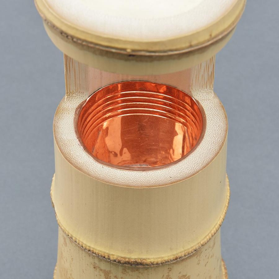 池坊 いけばな 向掛 竹製花器 根付き