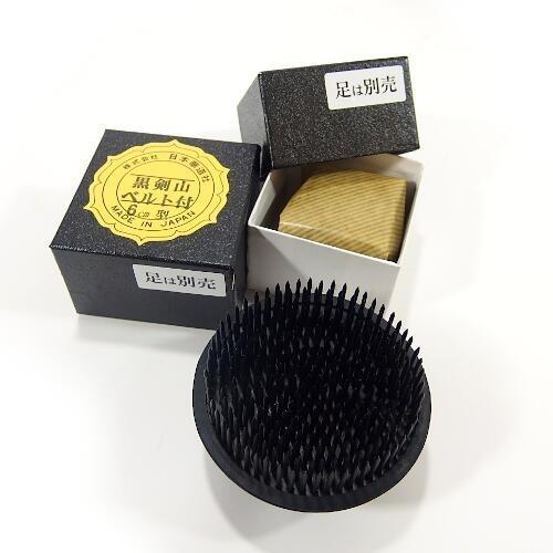 剣山 生け花 針 道具 華道具 花留め 黒剣山 コマ型（ベルト付） 7号