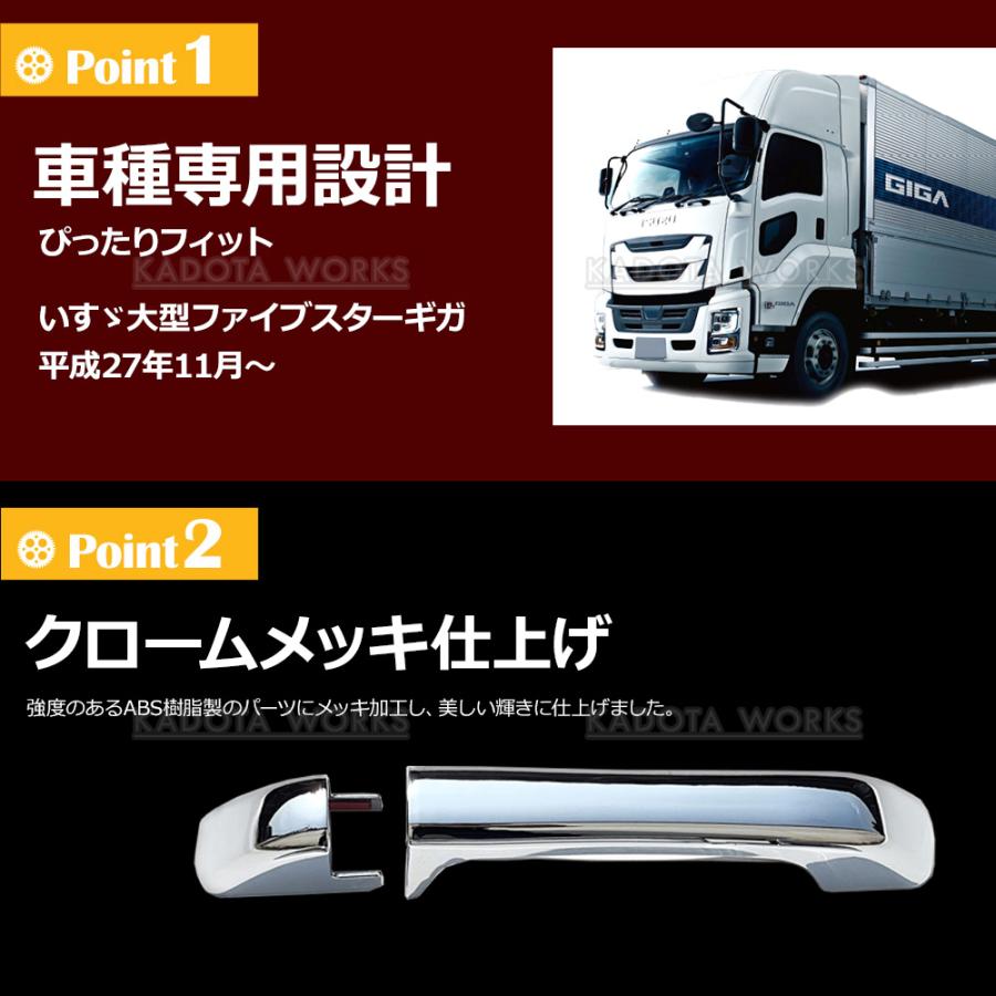 ファイブスターギガ ドアハンドル グリップ カバー 左右セット純正