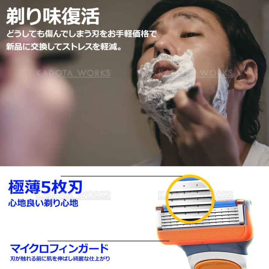 ジレット 替刃 互換品 16個 大容量 フュージョン 5枚刃 髭剃り