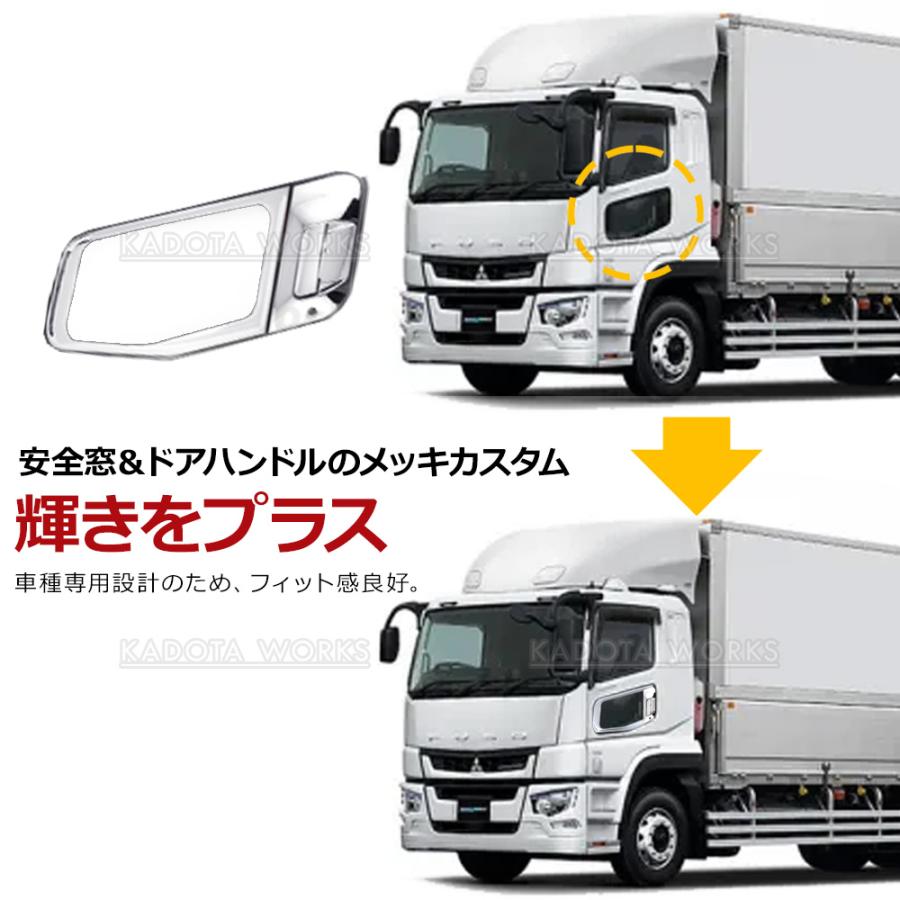 三菱ふそう 17スーパーグレート NEW 07 ドアハンドルカバー 安全窓