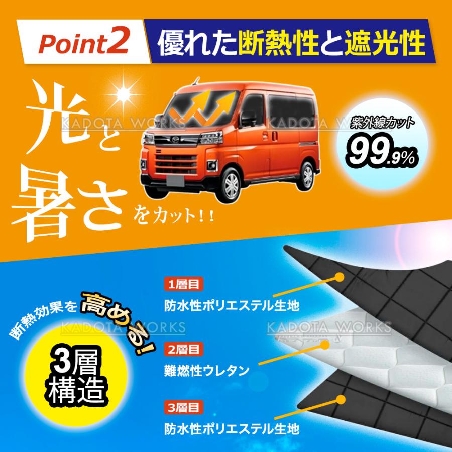 ハイゼットカーゴ アトレー S700V S710V サンシェード 1台分 遮光