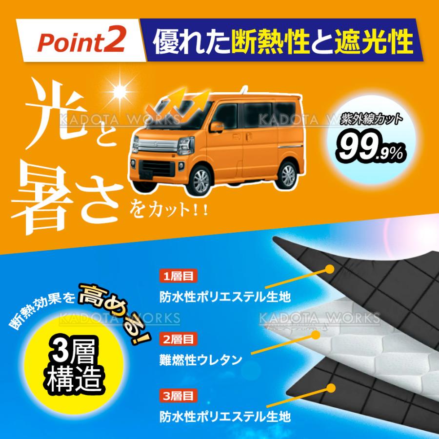 スズキ エブリイ DA17V DA17W サンシェード 1台分 遮光 カーテン フル
