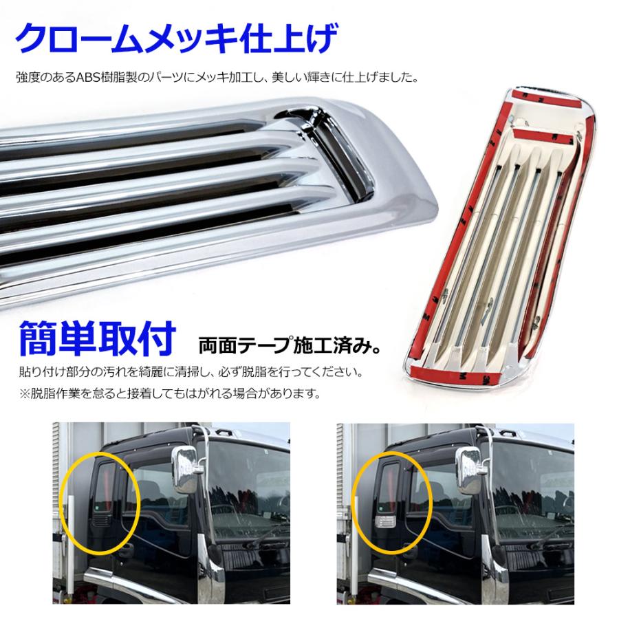 メッキ ベンチレーターカバー いすゞ ギガ 320フォワード 4t 左右