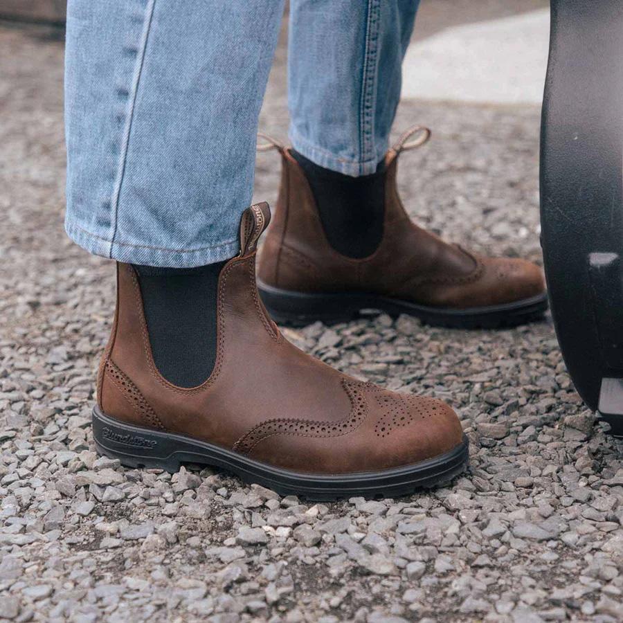 Blundstone ブランドストーン BS2444 Antique Brown アンティークブラウン スムースレザー ウイングチップ サイドゴアブーツ BS2444251 | BLUNDSTONE | 05