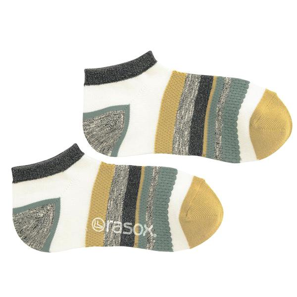 rasox マルチボーダー スニーカー ラソックス ショート丈ソックス CA211SN03 マルチボーダーロウ | rasox | 04