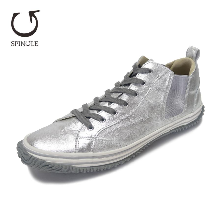 SPINGLE スピングル SP-442 Silver シルバー サイドゴア メンズ レディース スニーカー 442 | SPINGLE