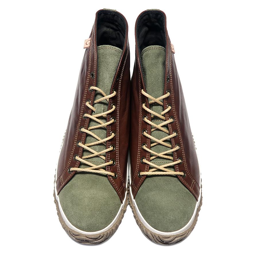 SPINGLE スピングル SP-450 Khaki/Dark Brown カーキ/ダークブラウン メンズ レディース ハイカット スニーカー 450_2