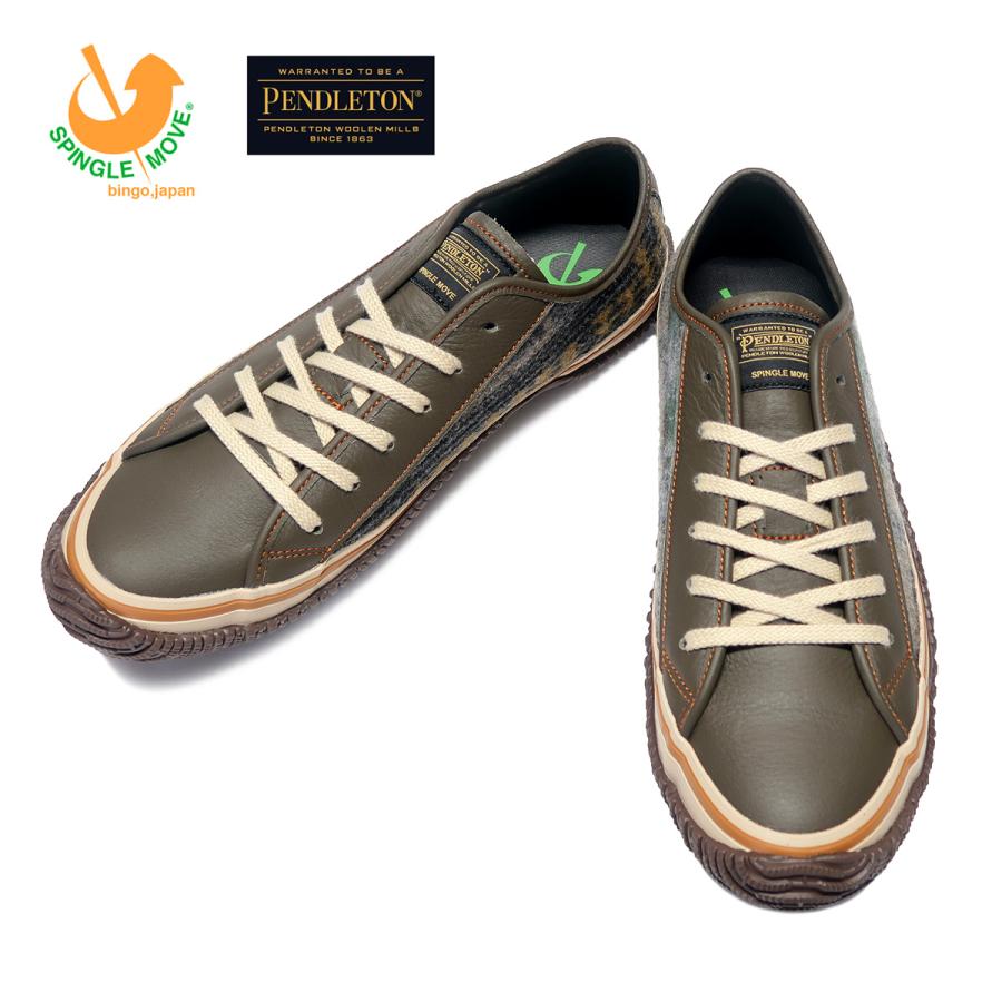 スピングルムーブ SPINGLE MOVE スニーカー SPM-1036  カーキ メンズ レディース ローカット　PENDLETON SPINGLE（スピングル） SPINGLE MOVE スピングルムーヴ SPM-1036 Khaki