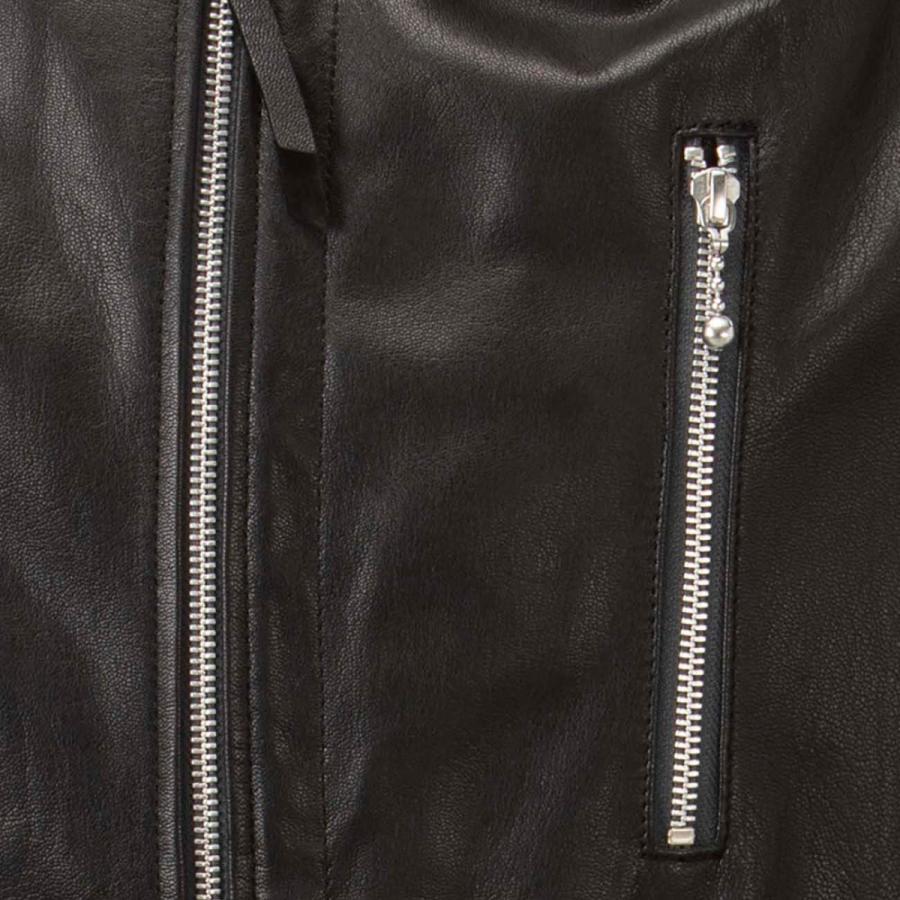 KADOYA黒 ファンネル2 レザーセミダブルライダースジャケット KADOYA黒 ファンネル2 レザーセミダブルライダースジャケット