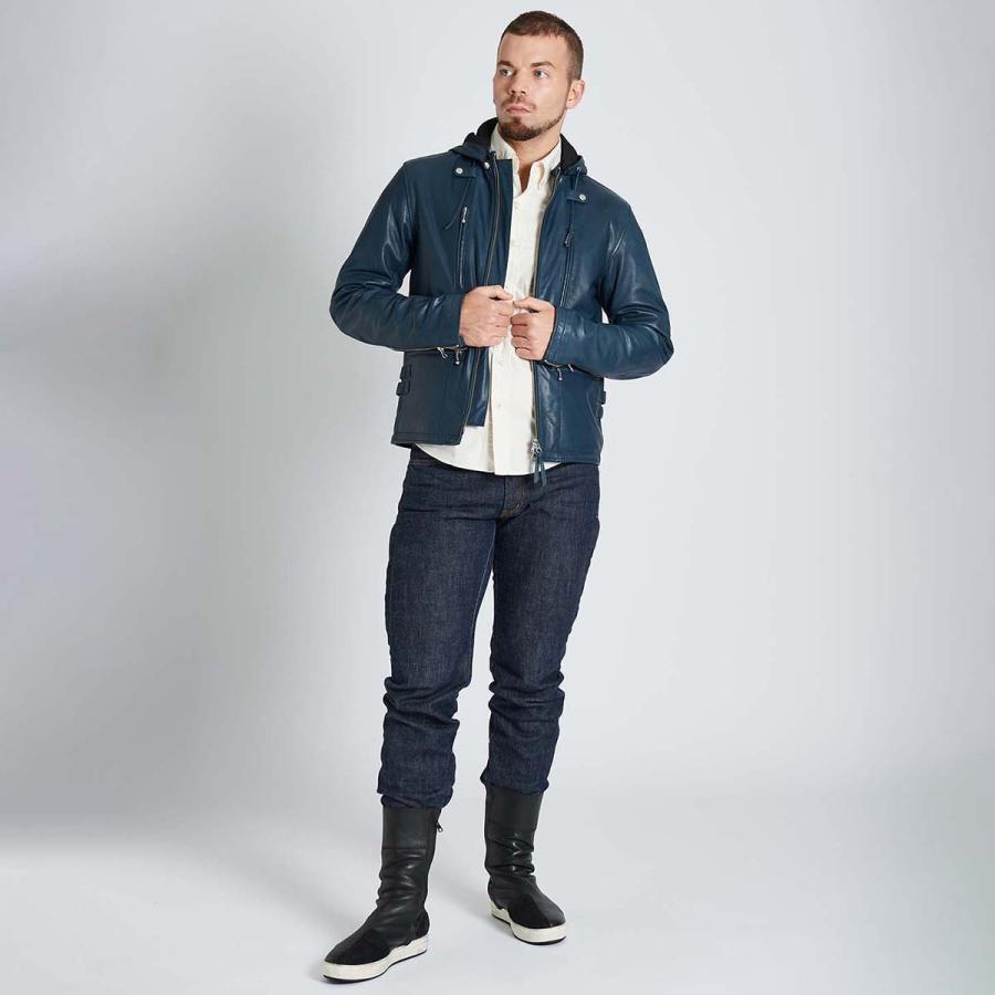 K'S LEATHER KADOYA EURO CAPP ネイビー カドヤ公式ショップ