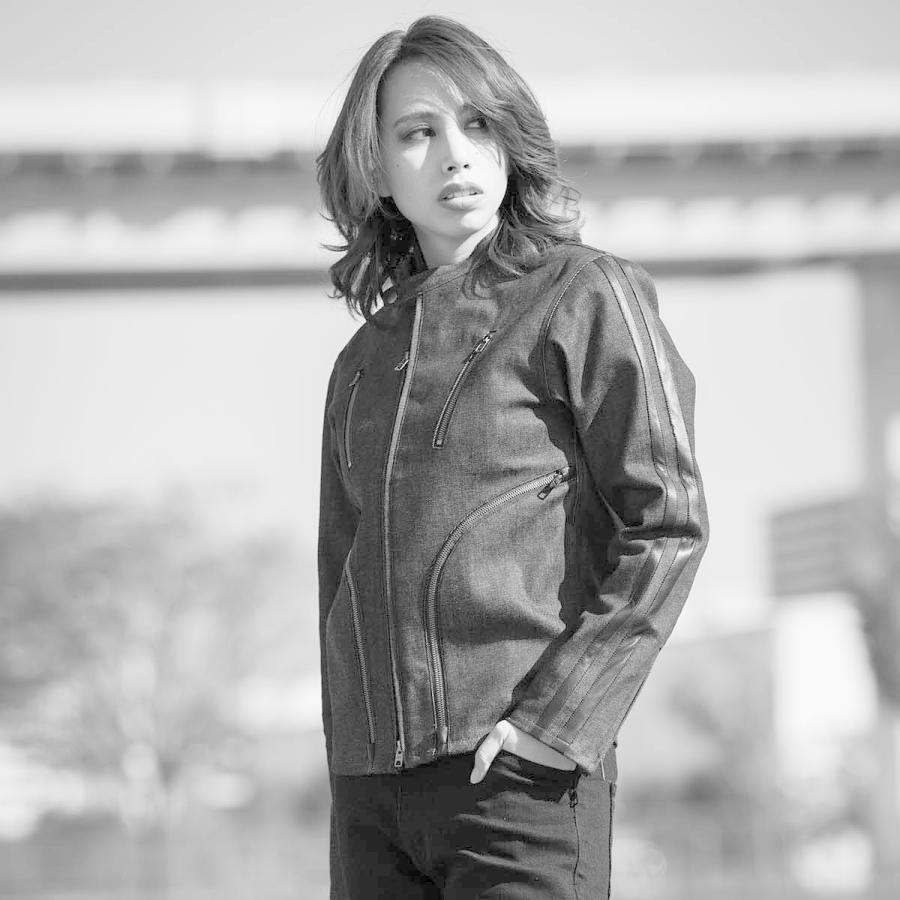 KADOYA ネイビーデニム バイク用ジャケット 3L美品