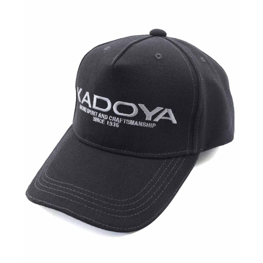 KADOYA　LOGO CAP　ブラック×グレイ　KADOYA　キャップ｜kadoya-leathers