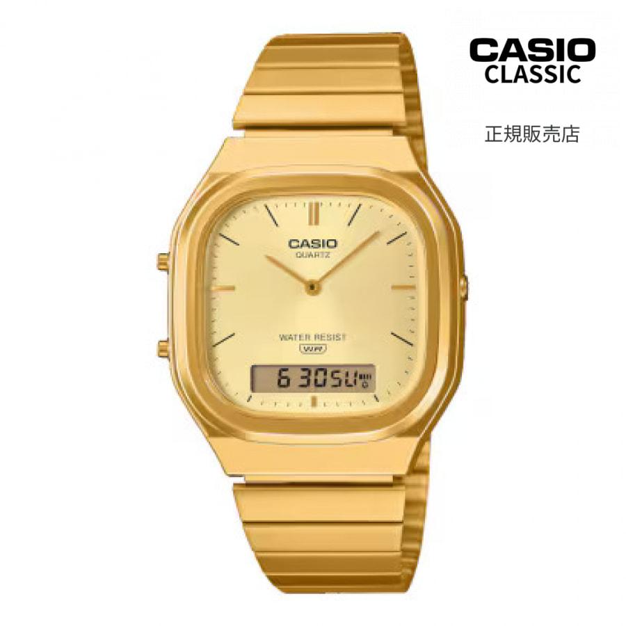 CASIO CLASSIC カシオ クラシック 国内正規品 CASIO カシオ AQ-240EG-9AJF デジアナ メンズ腕時計 ゴールド メタルバンド 日常生活防水 レトロ