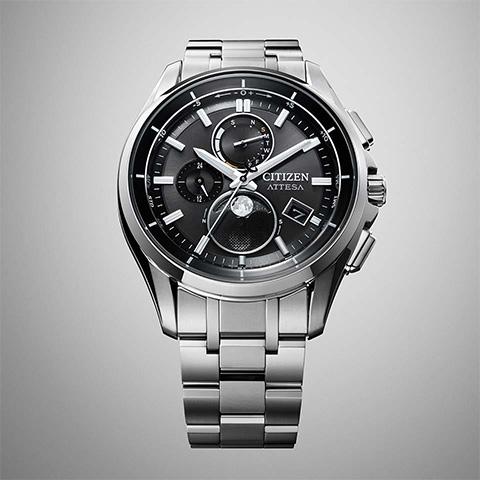 シチズン 国内正規品 CITIZEN 光発電エコ・ドライブ電波時計　ダイレクトフライト　ムーンフェイズ BY1001-66Eの画像