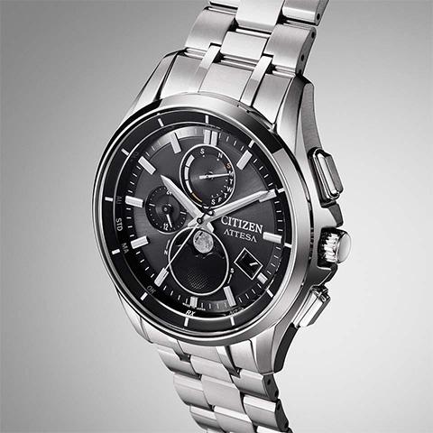 シチズン 国内正規品 CITIZEN 光発電エコ・ドライブ電波時計　ダイレクトフライト　ムーンフェイズ BY1001-66Eの画像